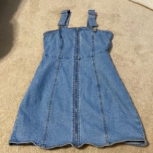 form fitting denim dress